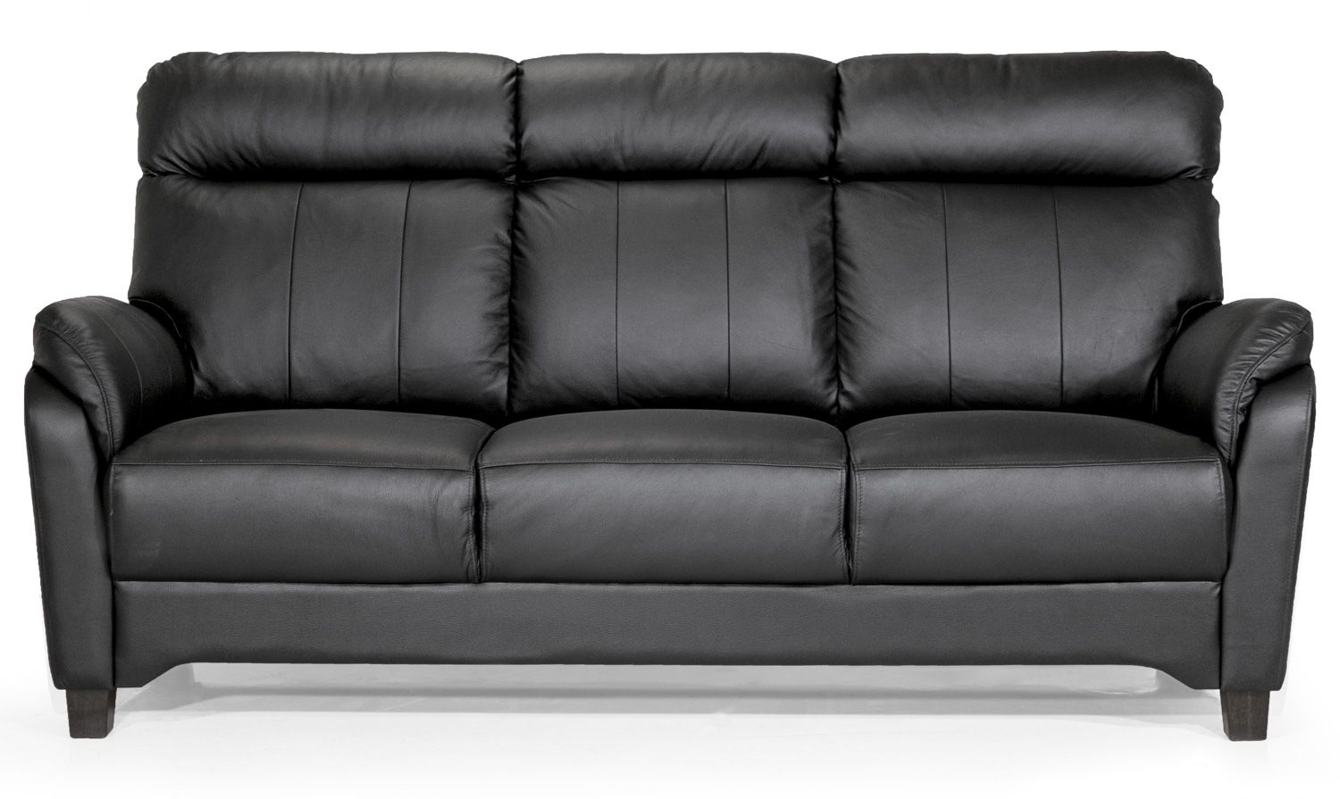 Unico Flamingo 3+2 nahkasohvakalusto, musta