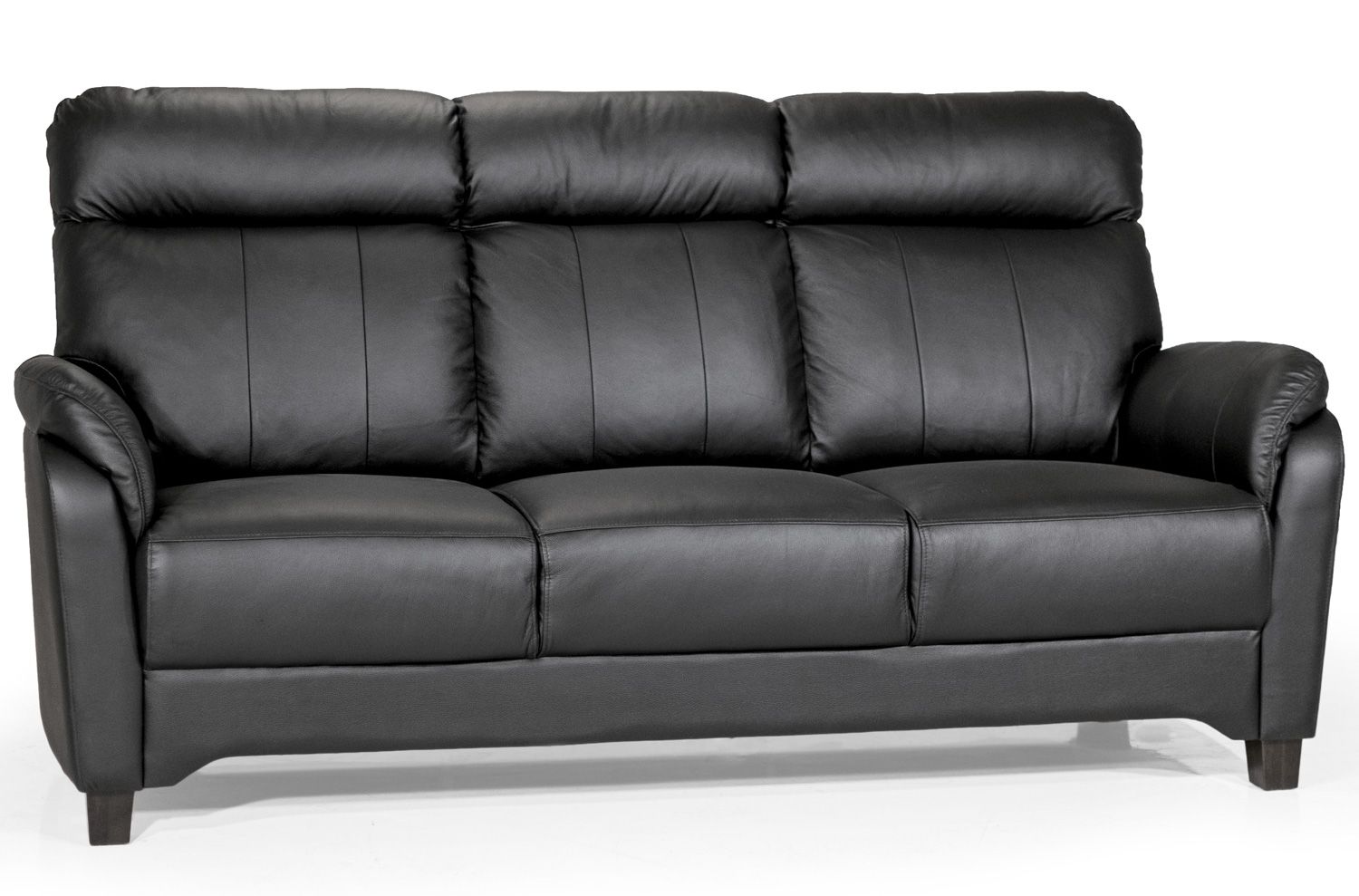 Unico Flamingo 3+2 nahkasohvakalusto, musta