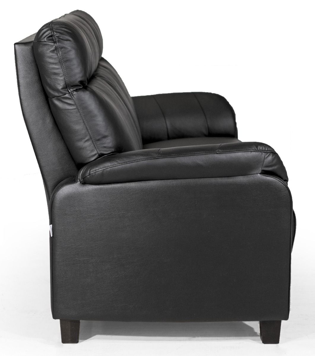 Unico Flamingo 3-istuttava nahkasohva, musta