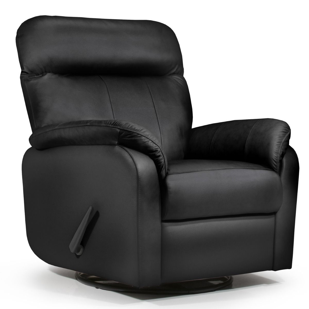 Suomessa valmistettu mekanismituoli mustalla nahalla