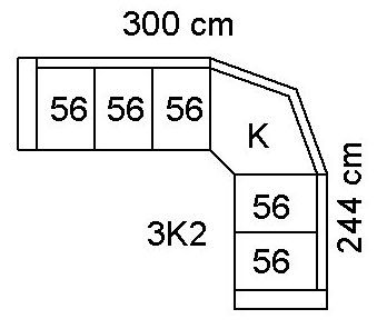Unico Flamingo nahka kulmasohva, eri värejä