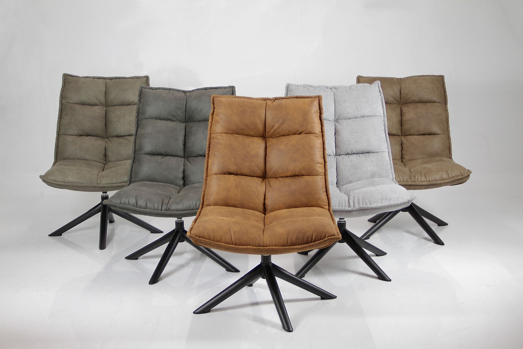 Flow lepotuoli pyörivä, antrasiitti