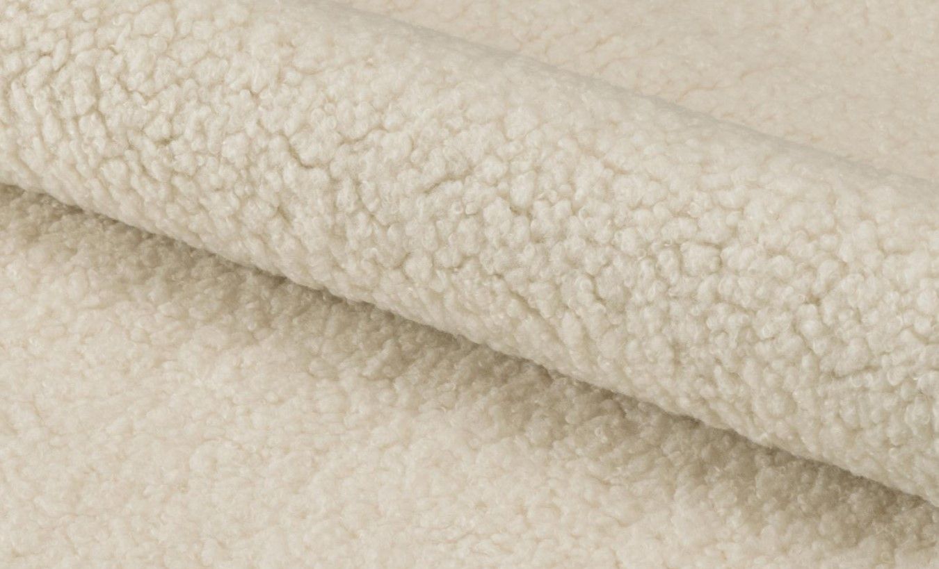 Flow lepotuoli pyörivä, vaalea teddykangas