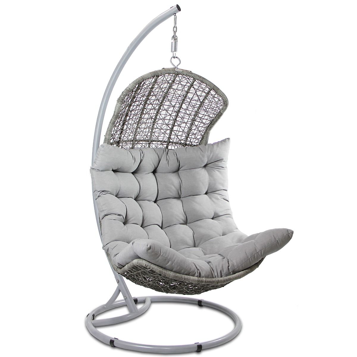 Riipputuoli Flow harmaa, pehmusteella sekä telineellä