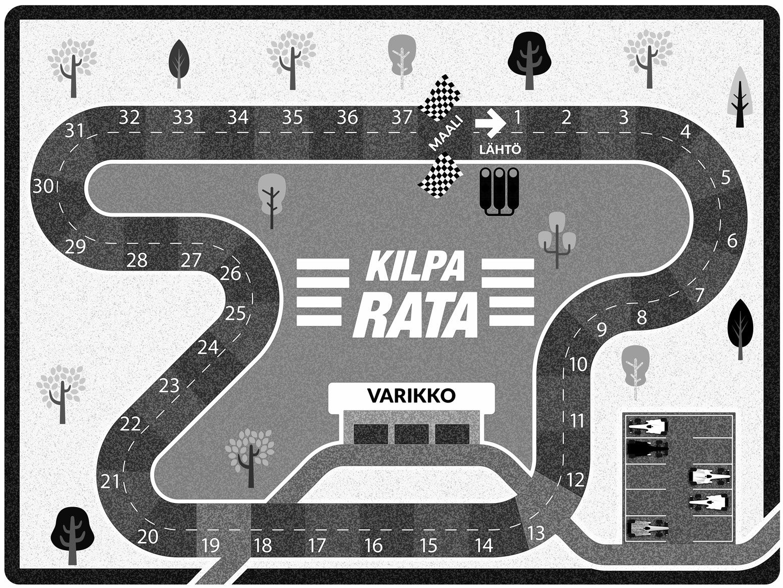 Liikennematto Formula 100x150cm