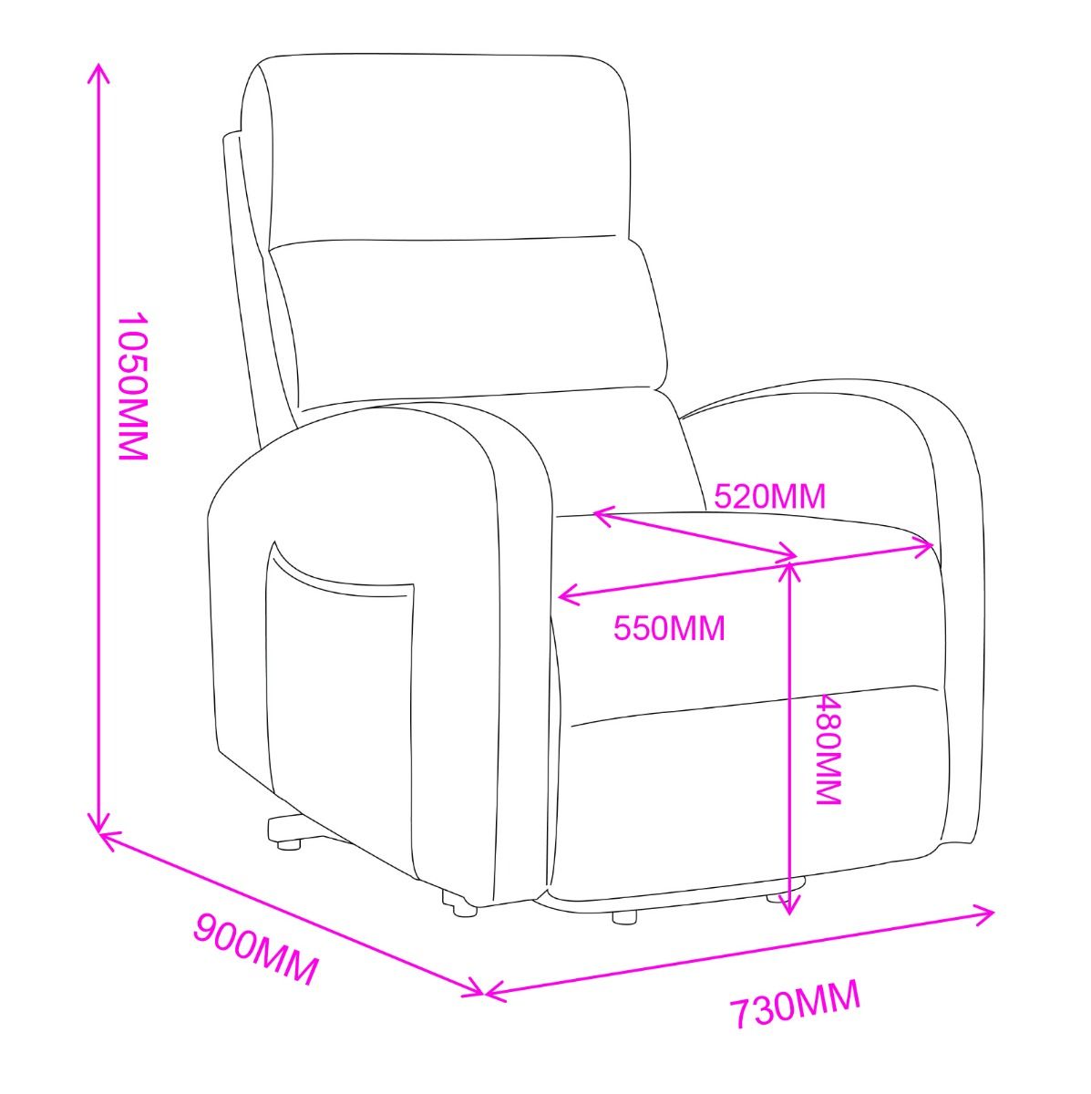 Frans nostava mekanismituoli, vaaleanruskea