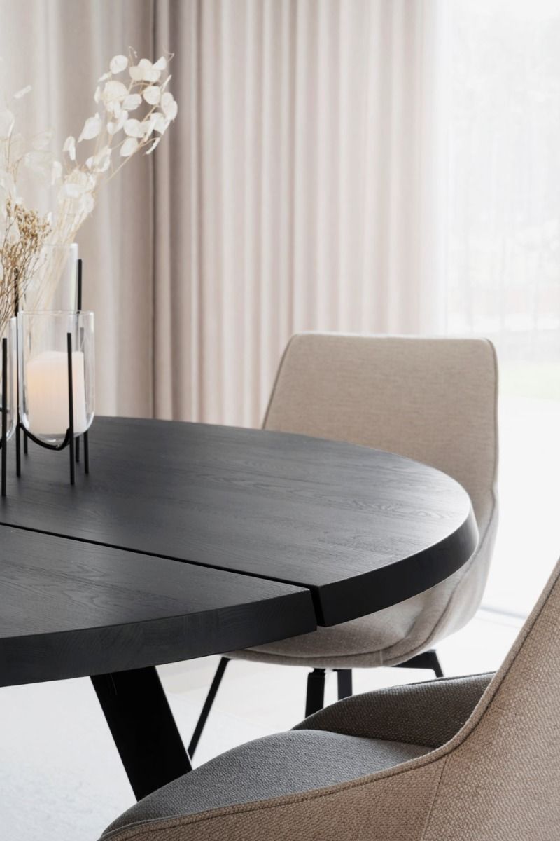 Rowico Fred Ruokapöytä, tuhka/musta