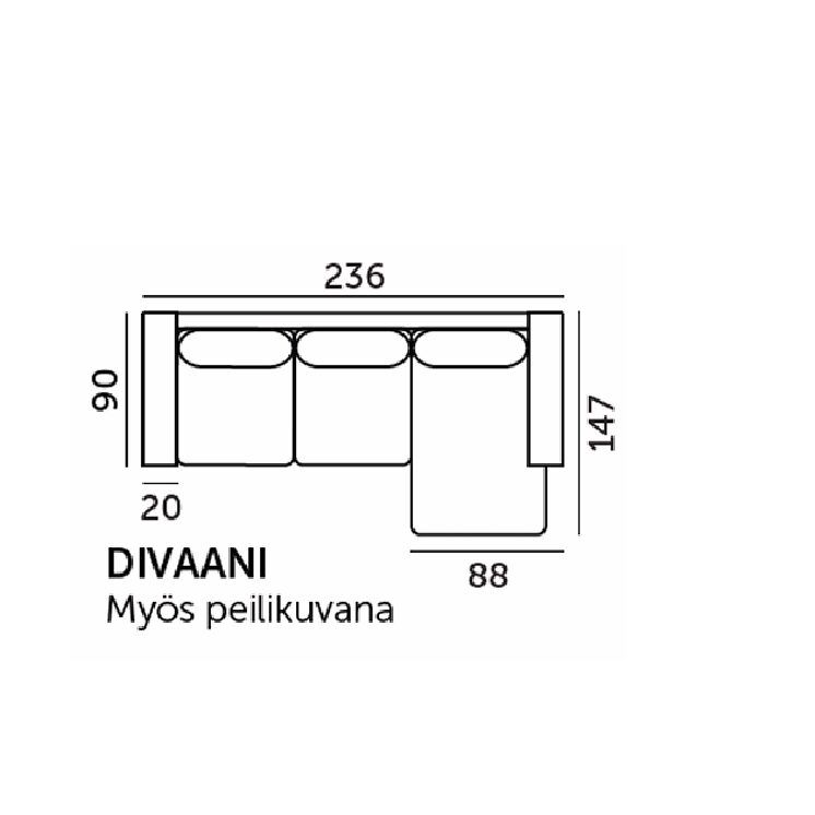 Gamma divaanisohva beige