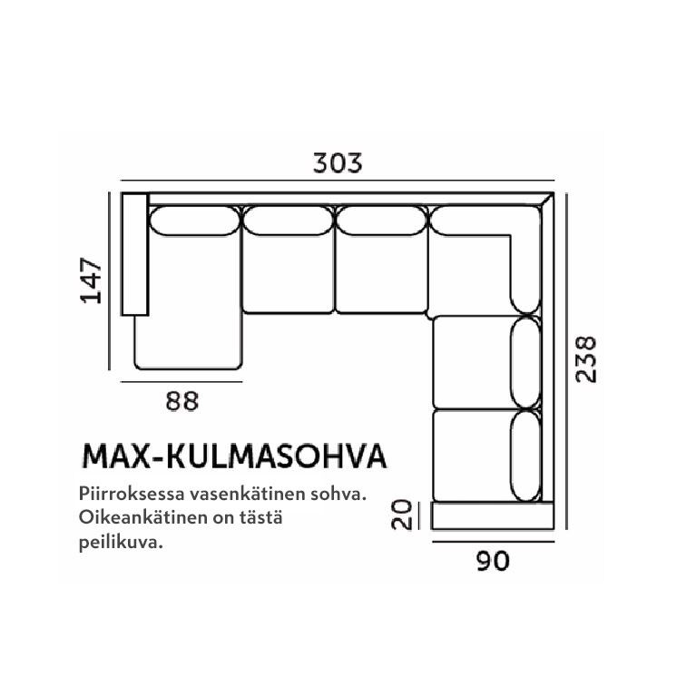 Gamma Max U-kulmasohva beige