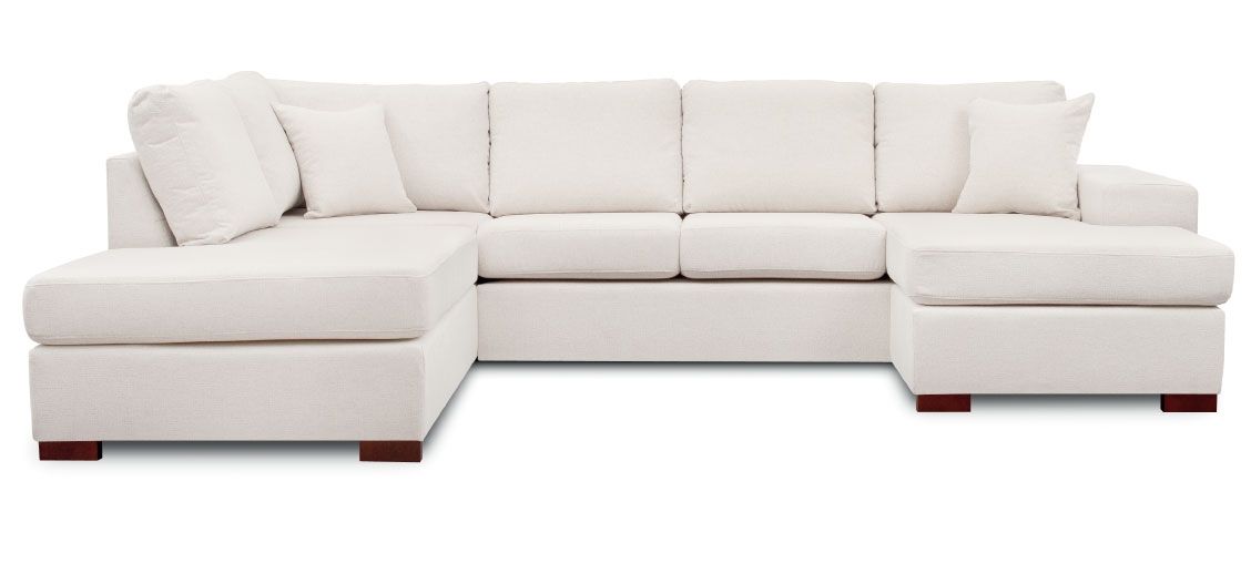 Garda U-kulmasohva avopäädyillä, eri värejä