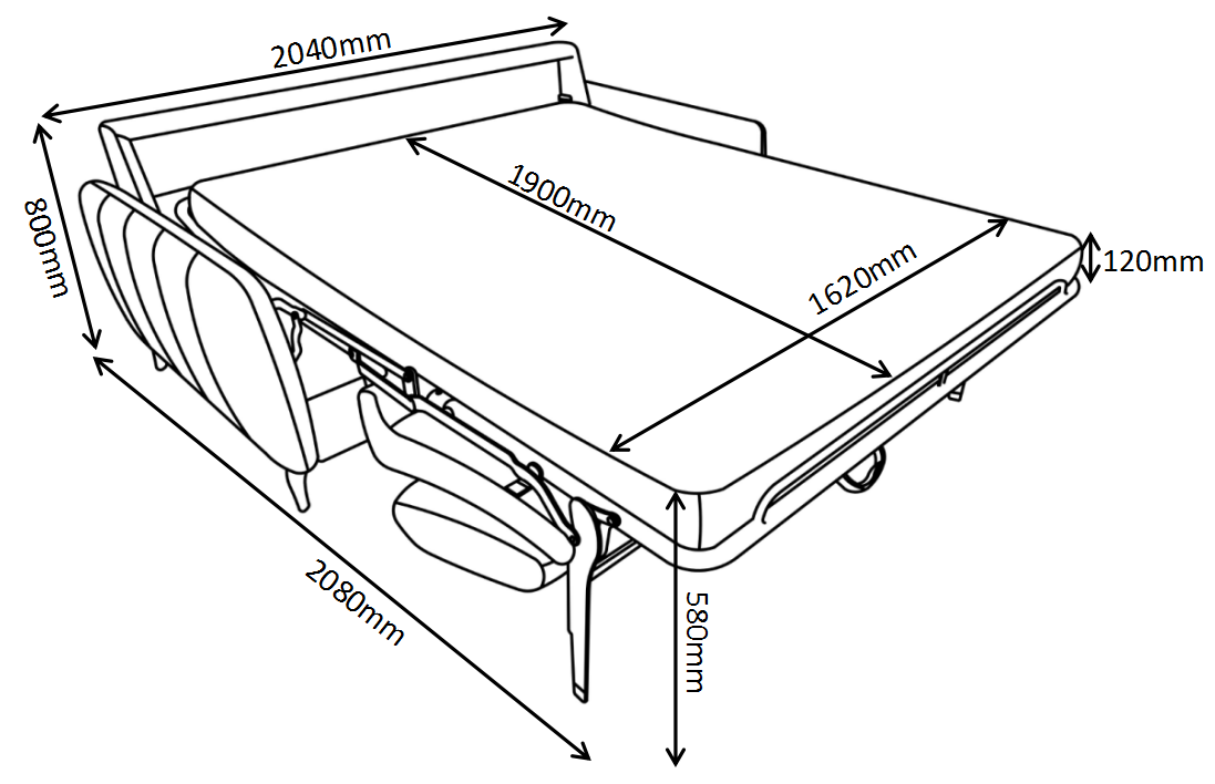 Salla vuodesohva 160 cm vuoteella