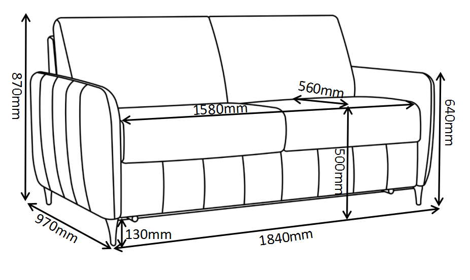 Salla vuodesohva 140 cm vuoteella