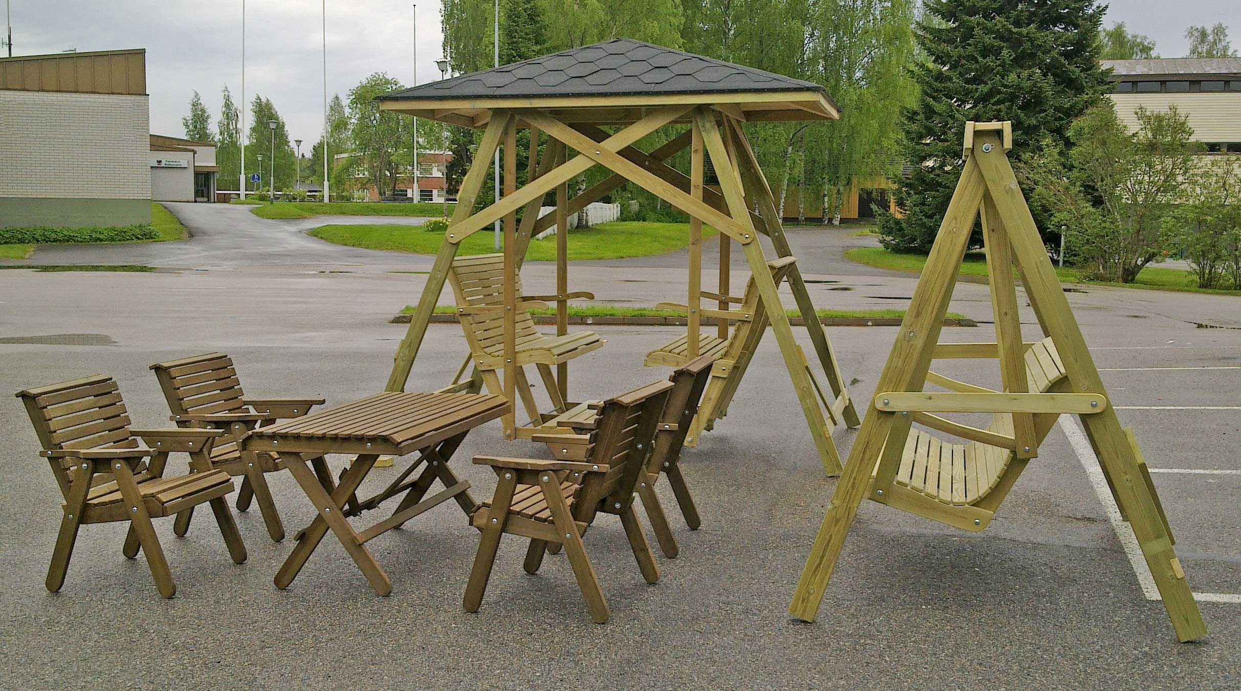 Grön pöytä 74x125 ulkokäyttöön, eri värejä