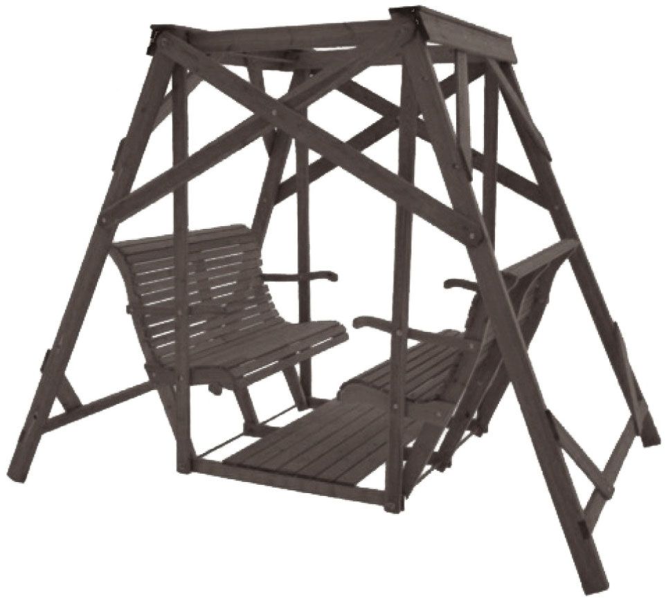 Grön puutarhakeinu vastakkain istuttava, kelonharmaa