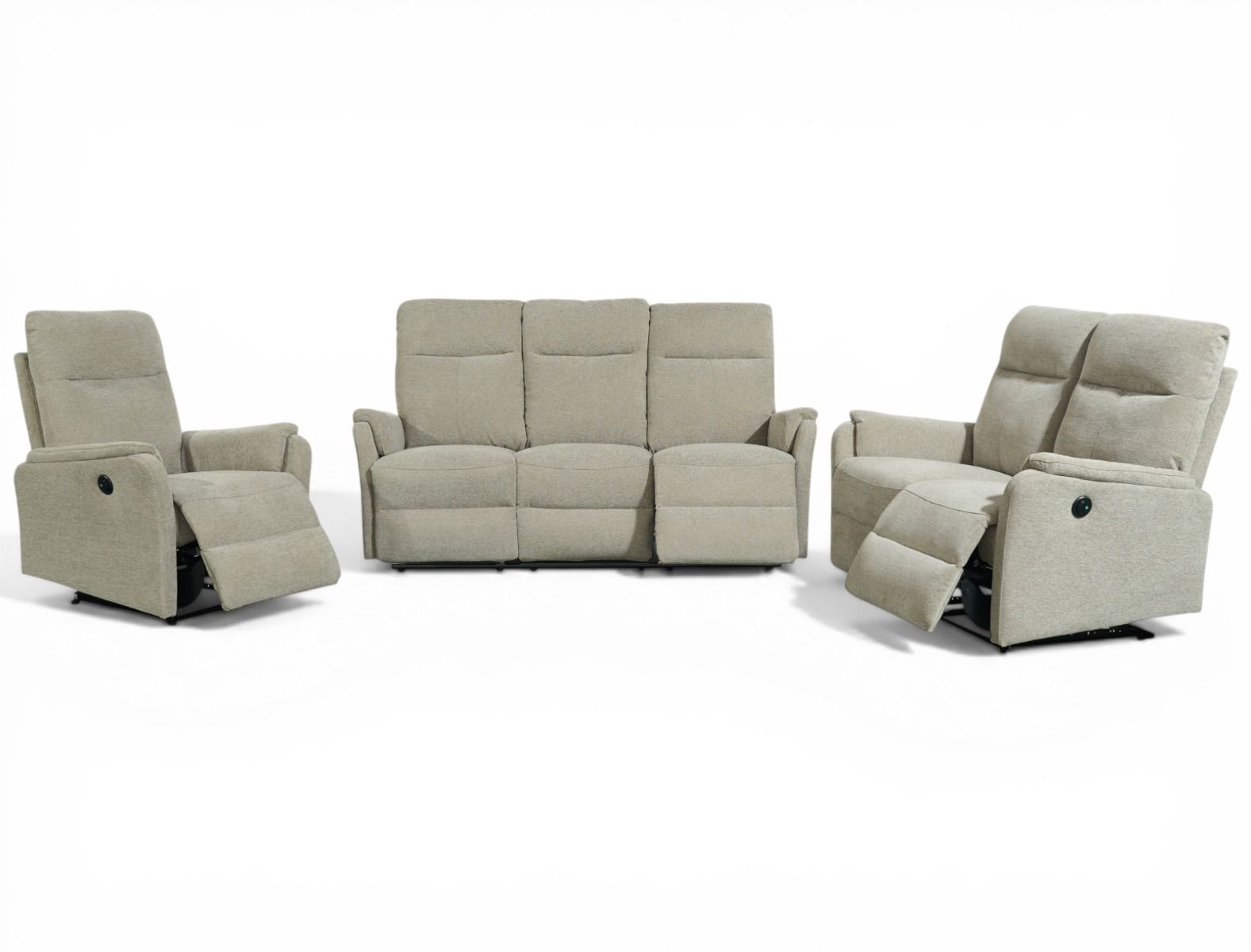 Liverpool 3+2+1 sohvakalusto beige sähkömekanismit