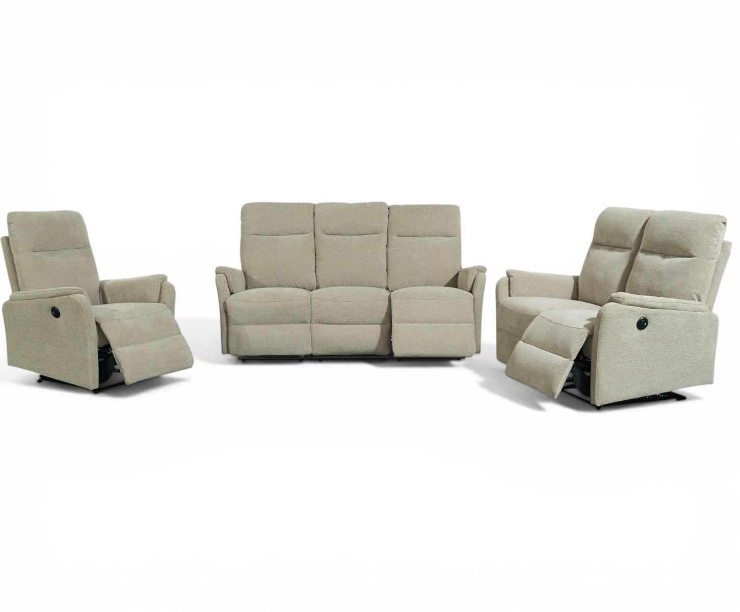 Liverpool 3+2+1 sohvakalusto beige sähkömekanismit