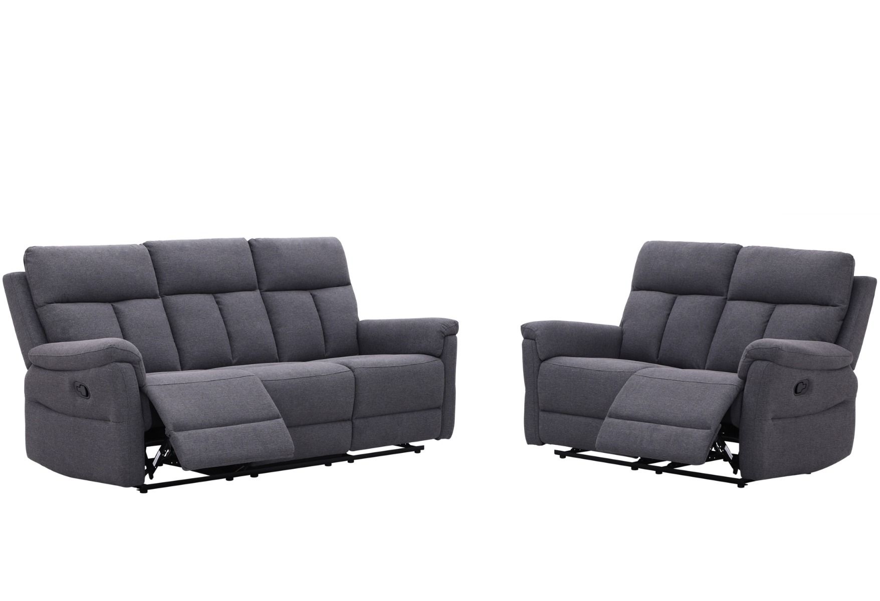 Grand mekanismi sohvakalusto 3+2 tummanharmaana