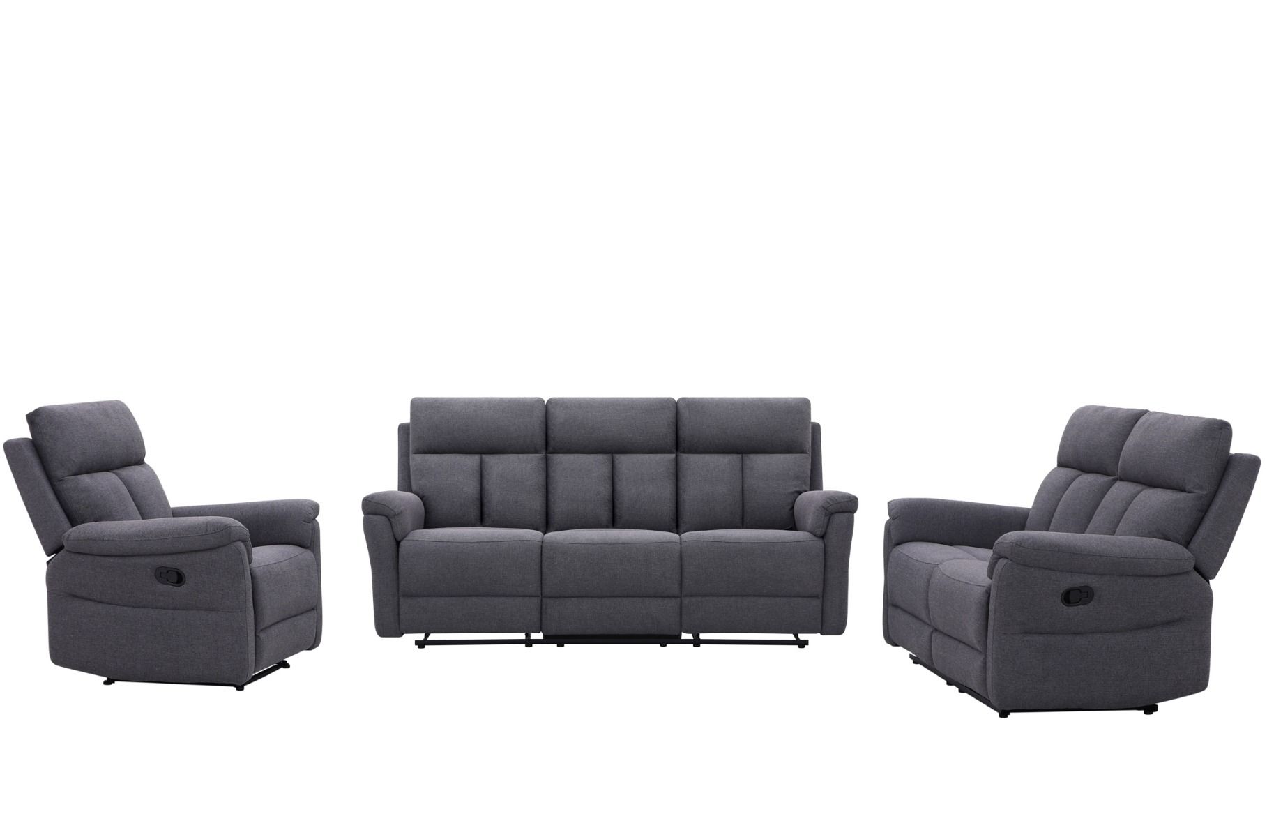 Grand 3+2+1 sohvakalusto mekanismeilla, tummanharmaa