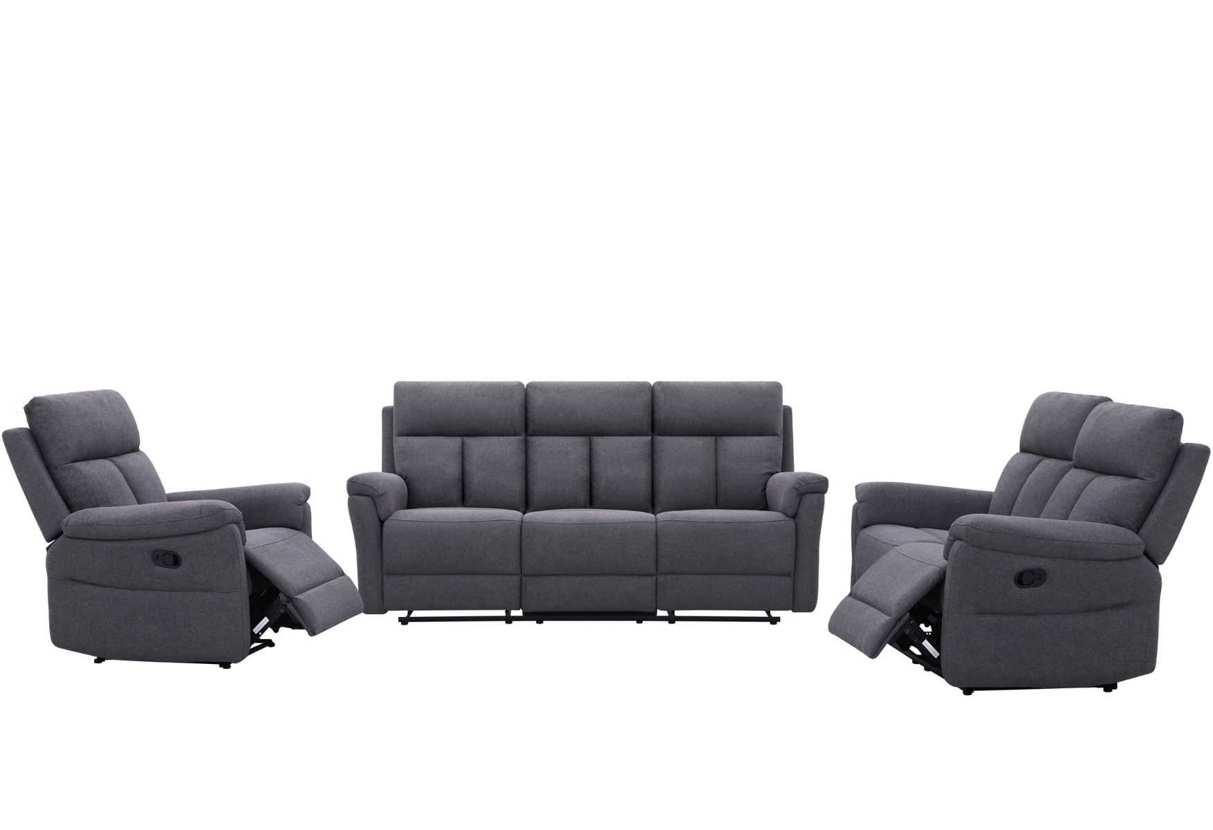 Grand 3+2+1 sohvakalusto mekanismeilla, tummanharmaa