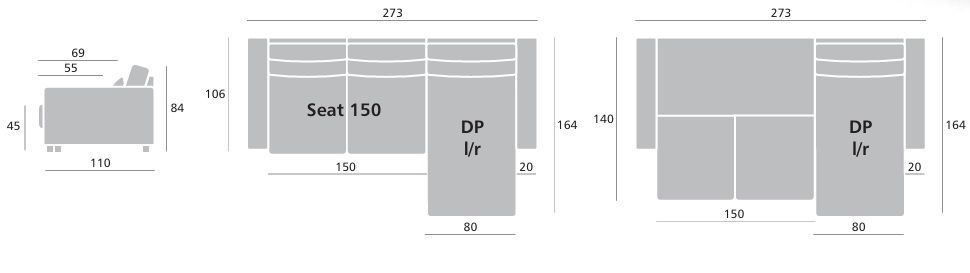Gustavo vuodesohva, eri värejä