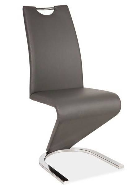 Moderni ruokapöydän tuoli harmaa/kromi