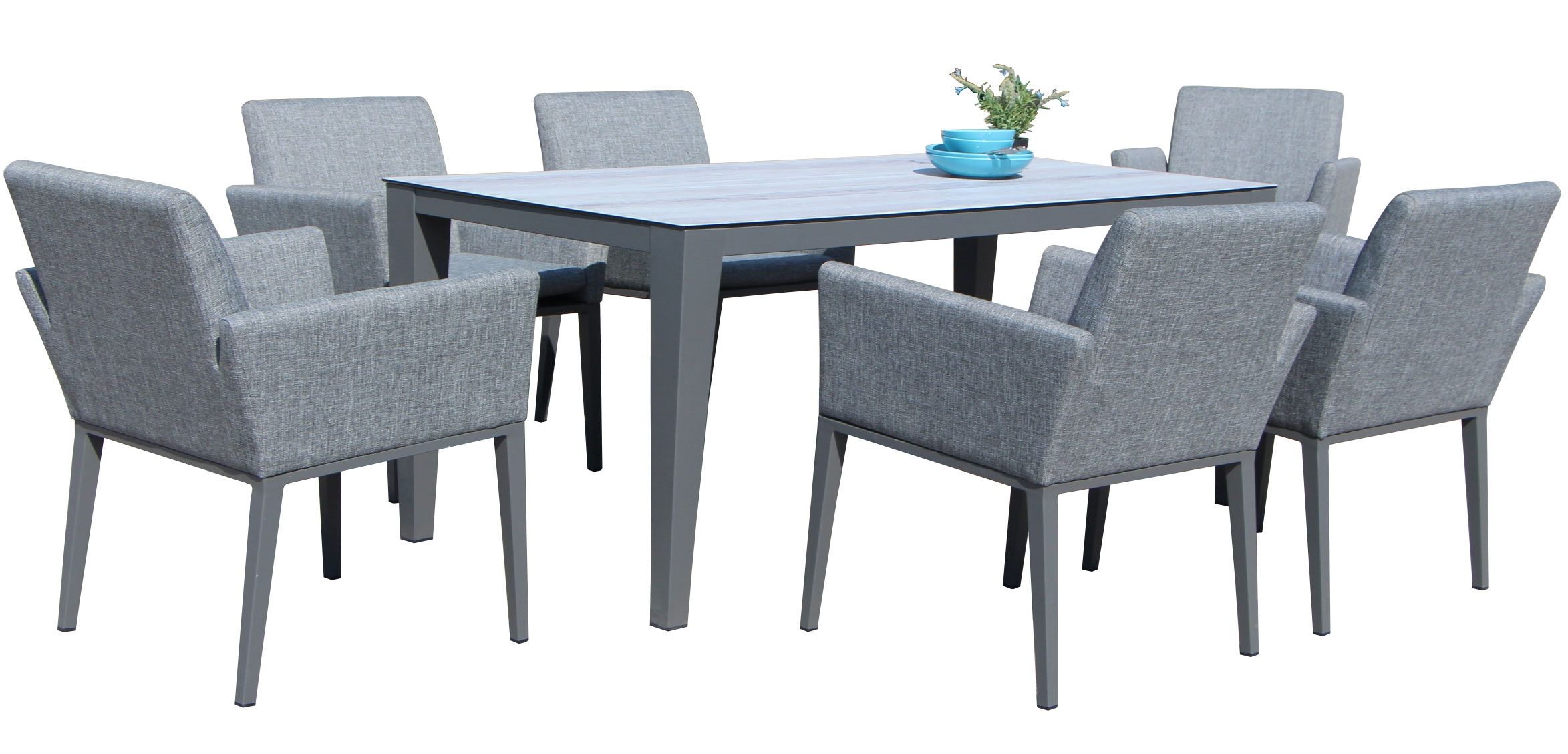 Hamburg ruokaryhmä terassille, verhoiltu