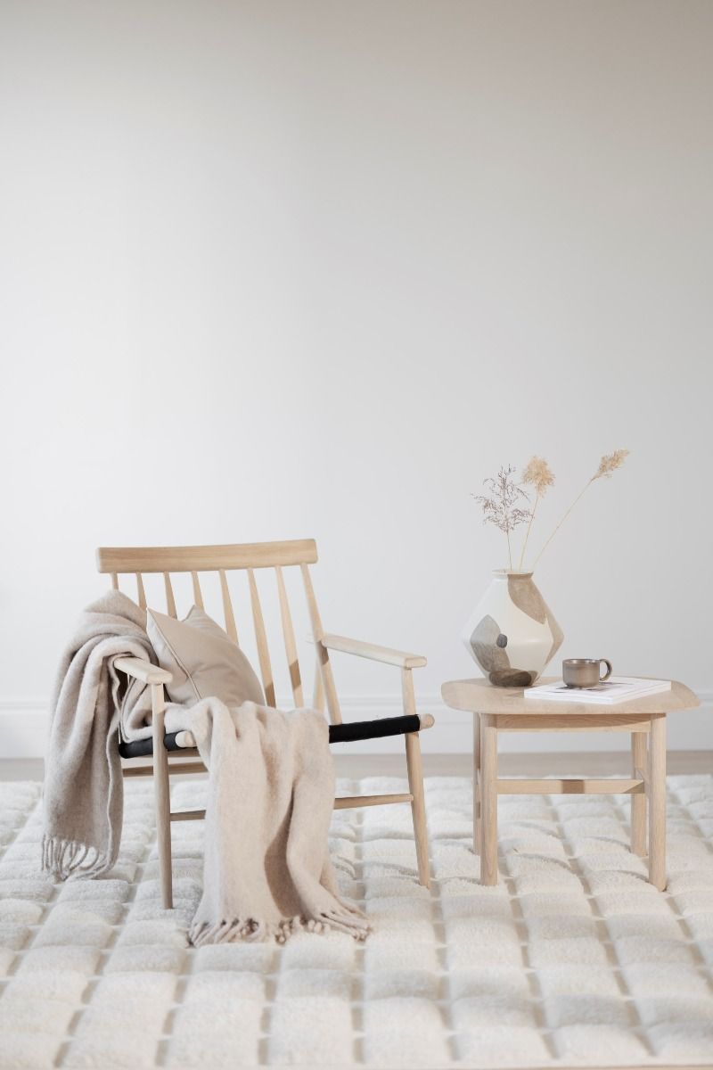 Rowico Hammond sohvapöytä 62x62cm, valkopesty 