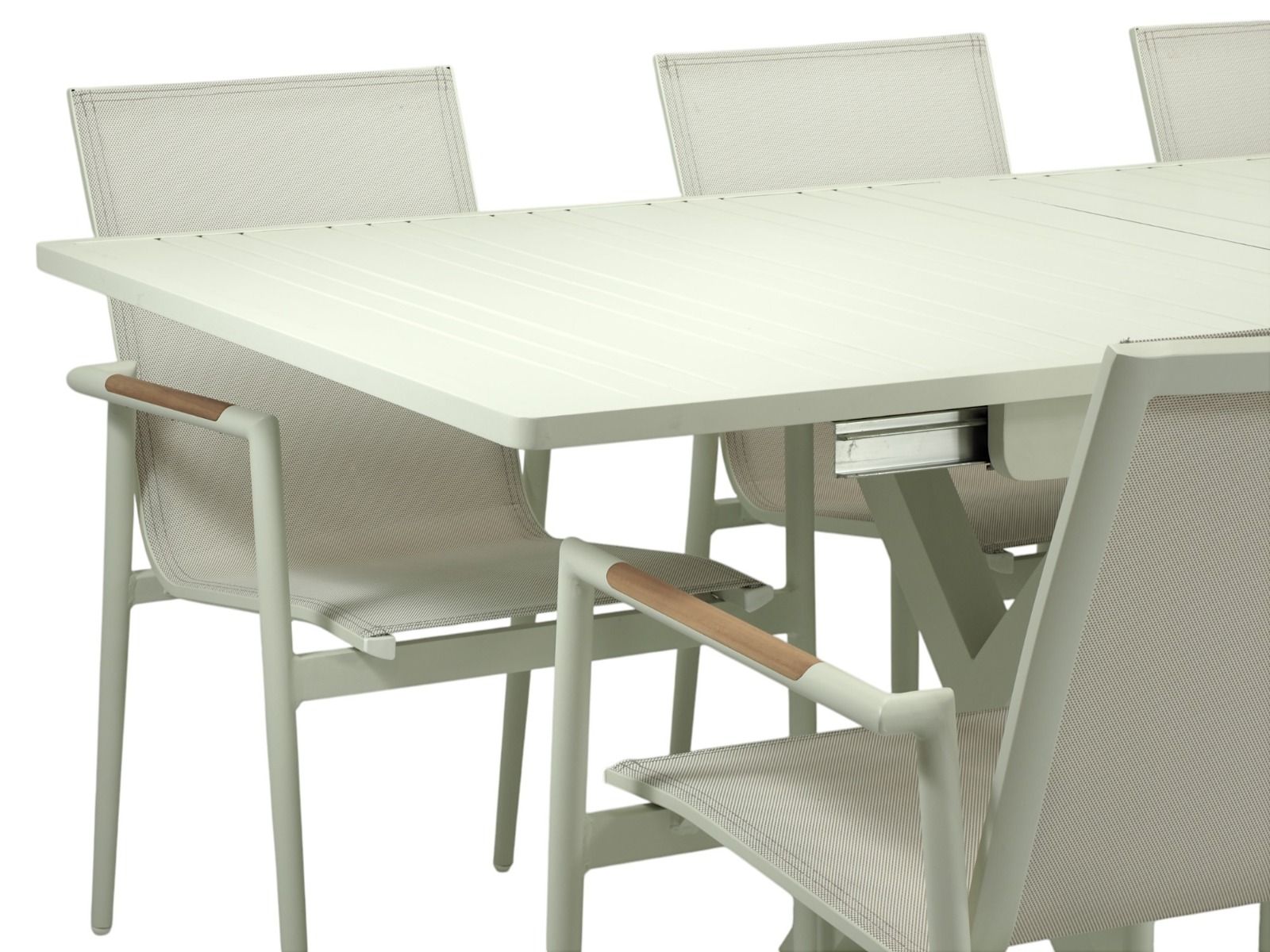 Hanko jatkopöytä + 6 Marina tuolia ulos