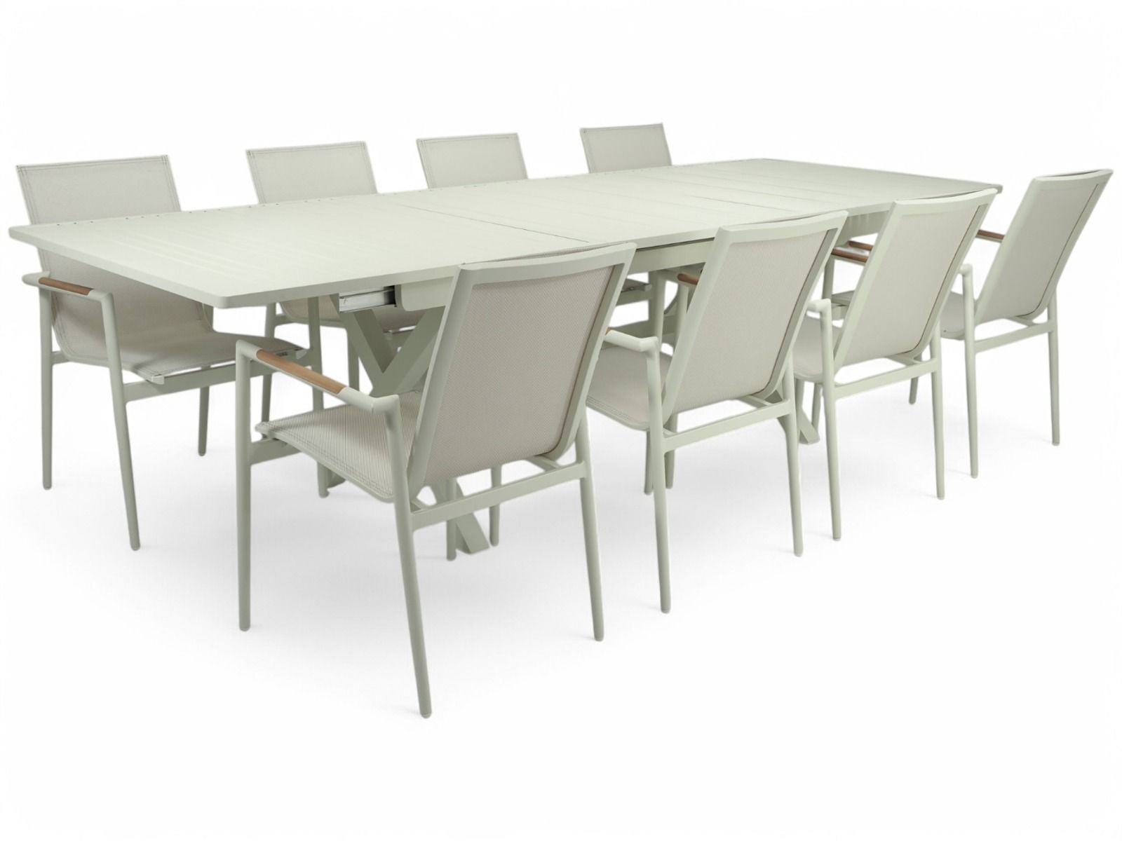 Hanko jatkopöytä terassipöytä 200-280 x 100, vaalea