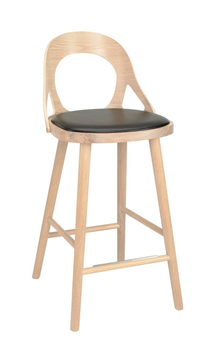 Hans K Colibri baarituoli 63cm, valkoöljytty tammi