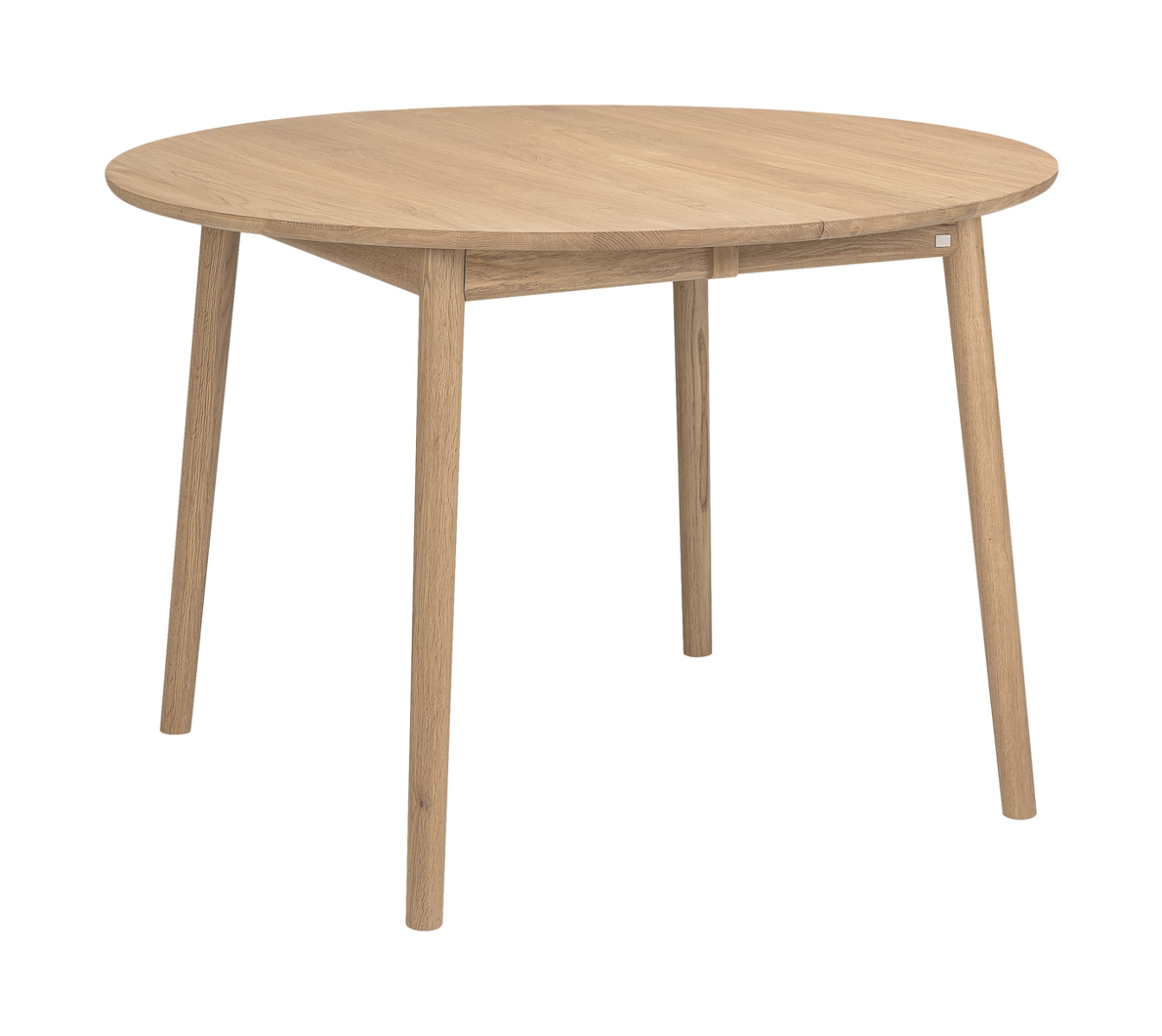 Hans K ZigZag Ruokapöytä pyöreä 110cm, valkoöljytty tammi