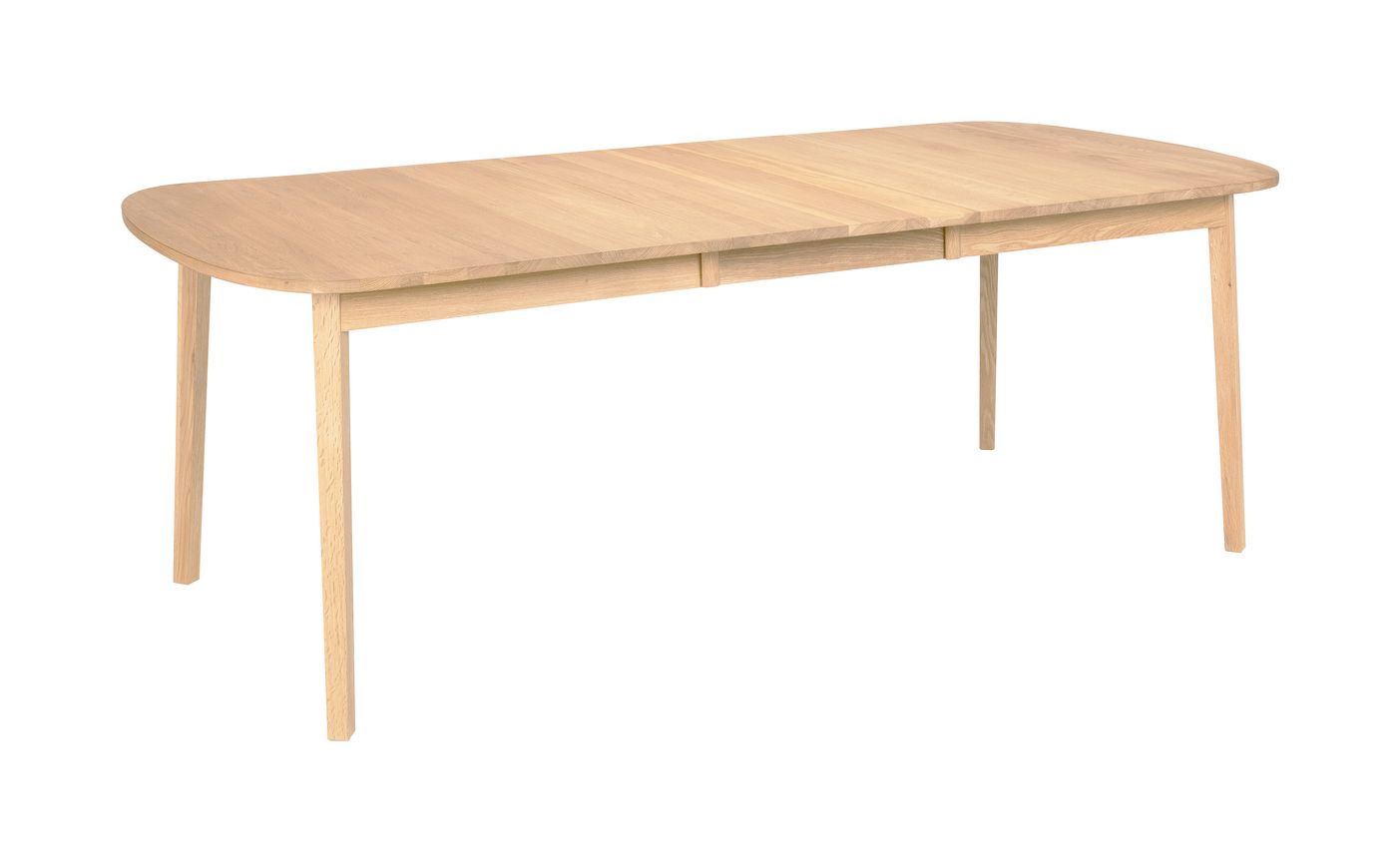 Hans K Rainbow ruokapöytä, 162cm valkoöljytty tammi