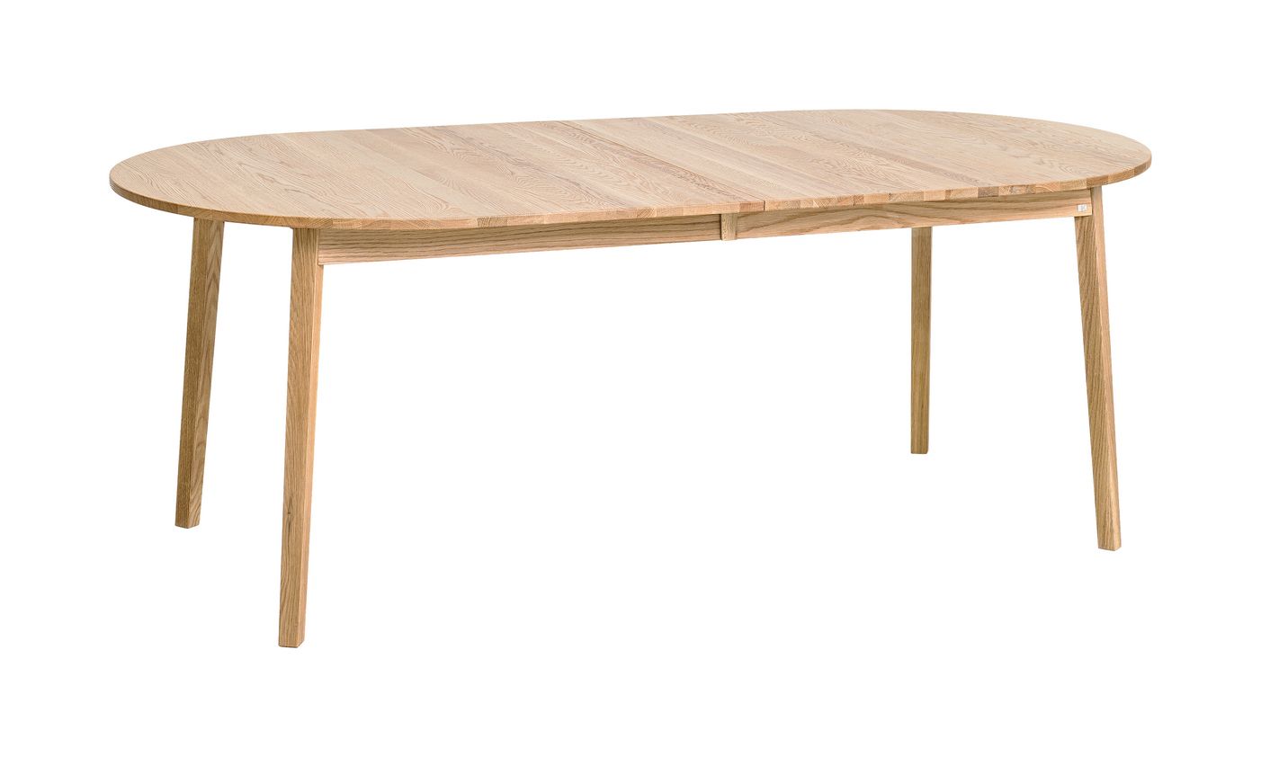 Hans K Rainbow ruokapöytä, 205cm valkoöljytty tammi