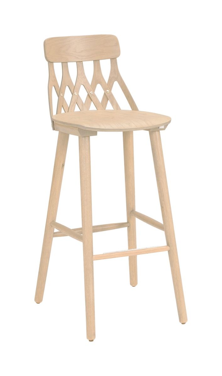 Hans K Y5-baarituoli, 74cm valkoöljytty tammi