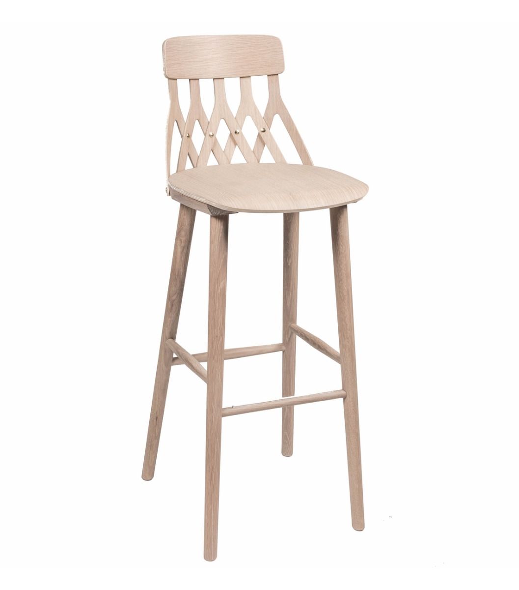 Hans K Y5-baarituoli, 78cm valkoöljytty tammi