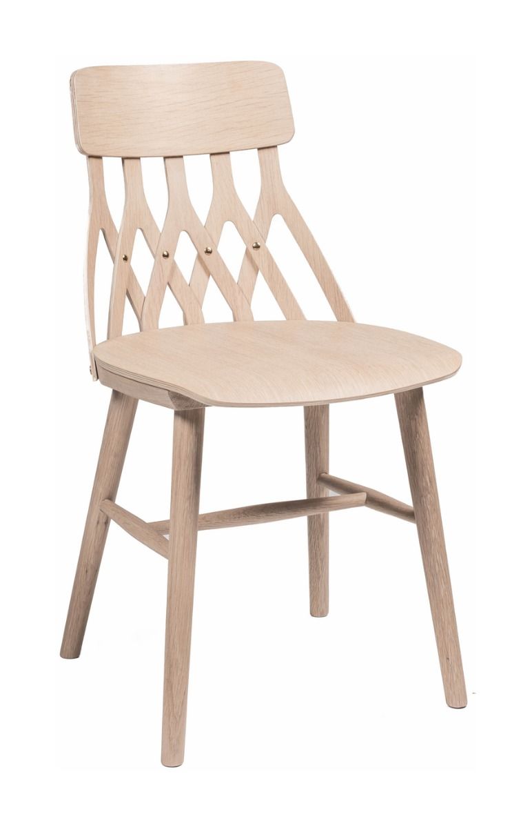 Hans K Y5-ruokatuoli, valkoöljytty tammi
