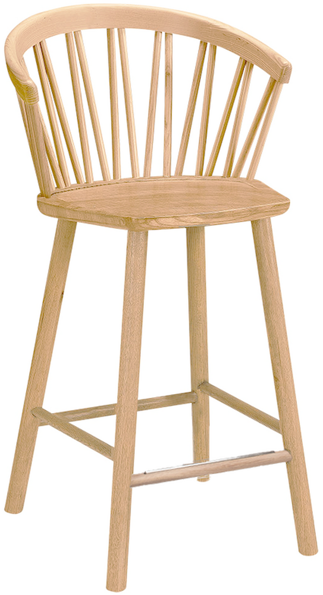 Hans K ZigZag baari nojatuoli 63cm, valkoöljytty tammi