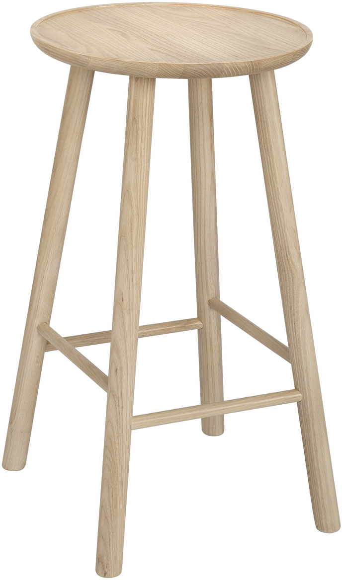 Hans K ZigZag baarijakkara 63cm, valkoöljytty tammi