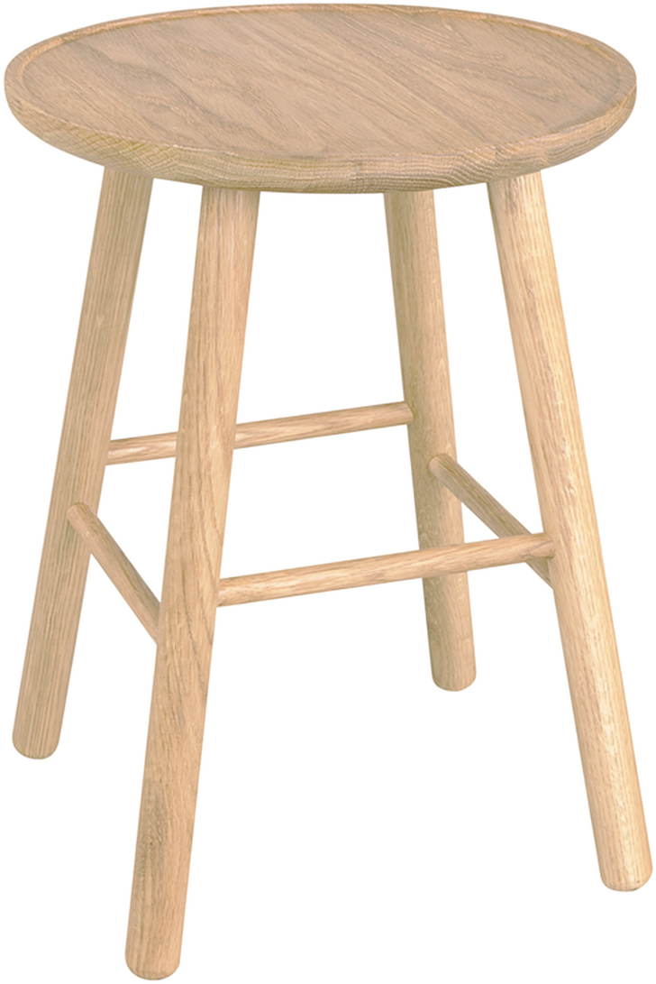 Hans K ZigZag jakkara 47cm, valkoöljytty tammi