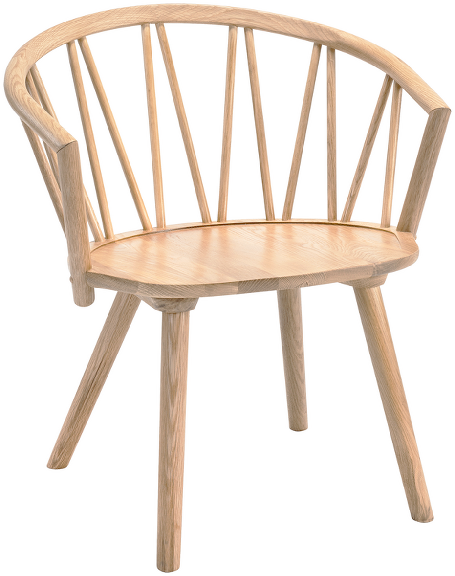 Hans K ZigZag lounge tuoli, valkoöljytty tammi