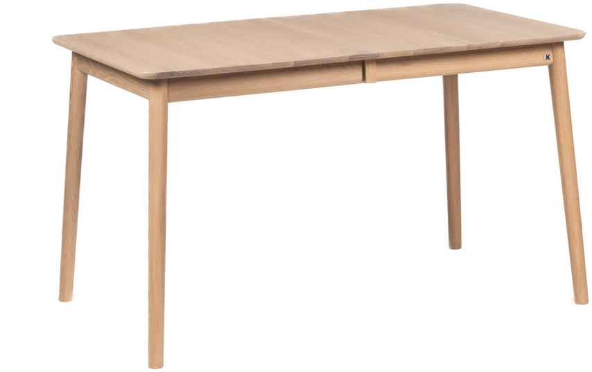 Hans K ZigZag ruokapöytä 127cm, valkoöljytty tammi