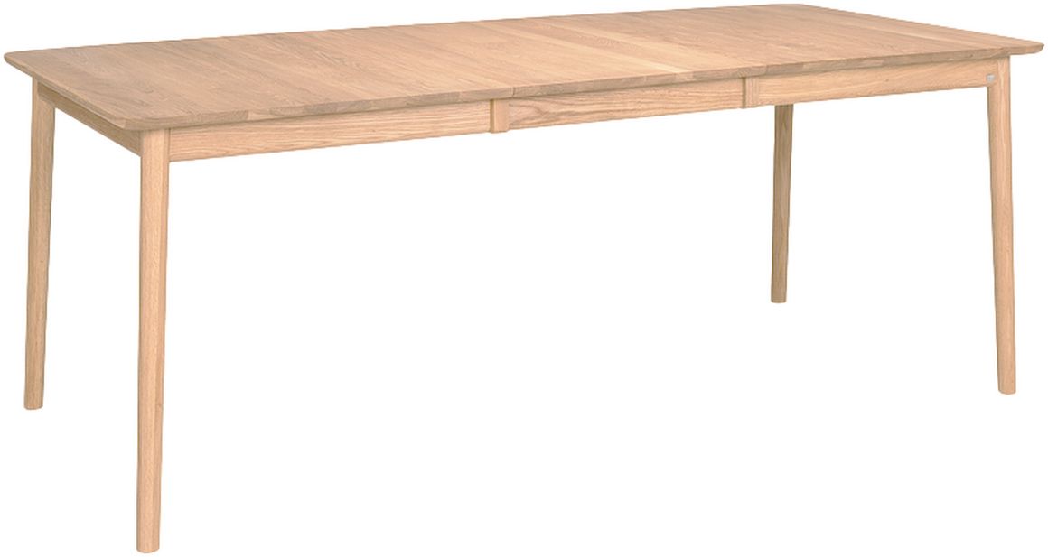 Hans K ZigZag ruokapöytä 140cm, valkoöljytty tammi