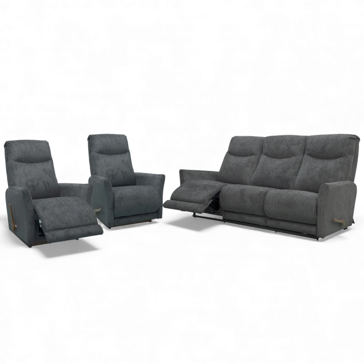 La-Z-Boy sohvakalusto Harmony tummanharmaalla kangasverhoilulla