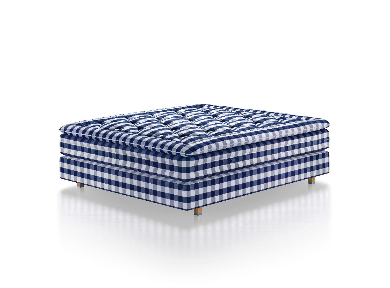 Hästens Eala jenkkisänky siniruutukankaalla