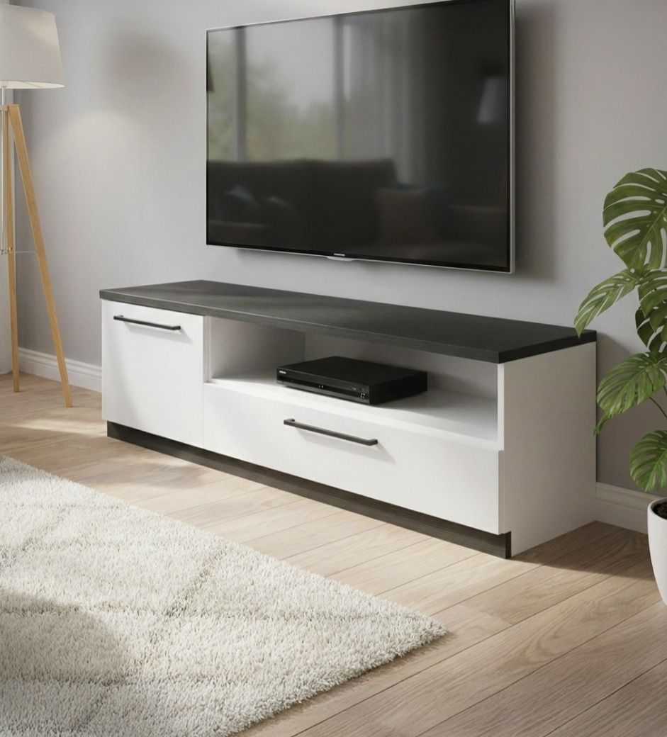 Havi TV-taso 135cm ovella ja laatikolla, eri värejä