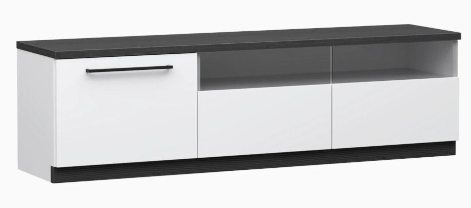 Havi TV-taso 135cm ovella- ja lasilaatikoilla, eri värejä