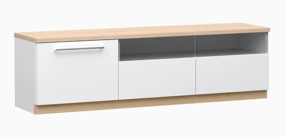 Havi TV-taso 135cm ovella- ja lasilaatikoilla, eri värejä