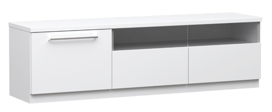 Havi TV-taso 135cm ovella- ja lasilaatikoilla, eri värejä