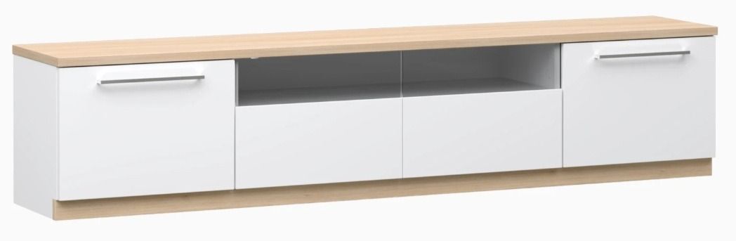 Havi TV-taso 180cm 2-ovella ja lasilaatikoilla, eri värejä