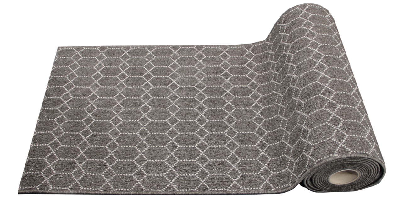 Harmaa liukupohjattu käytävämatto, Helmi käytävämatto